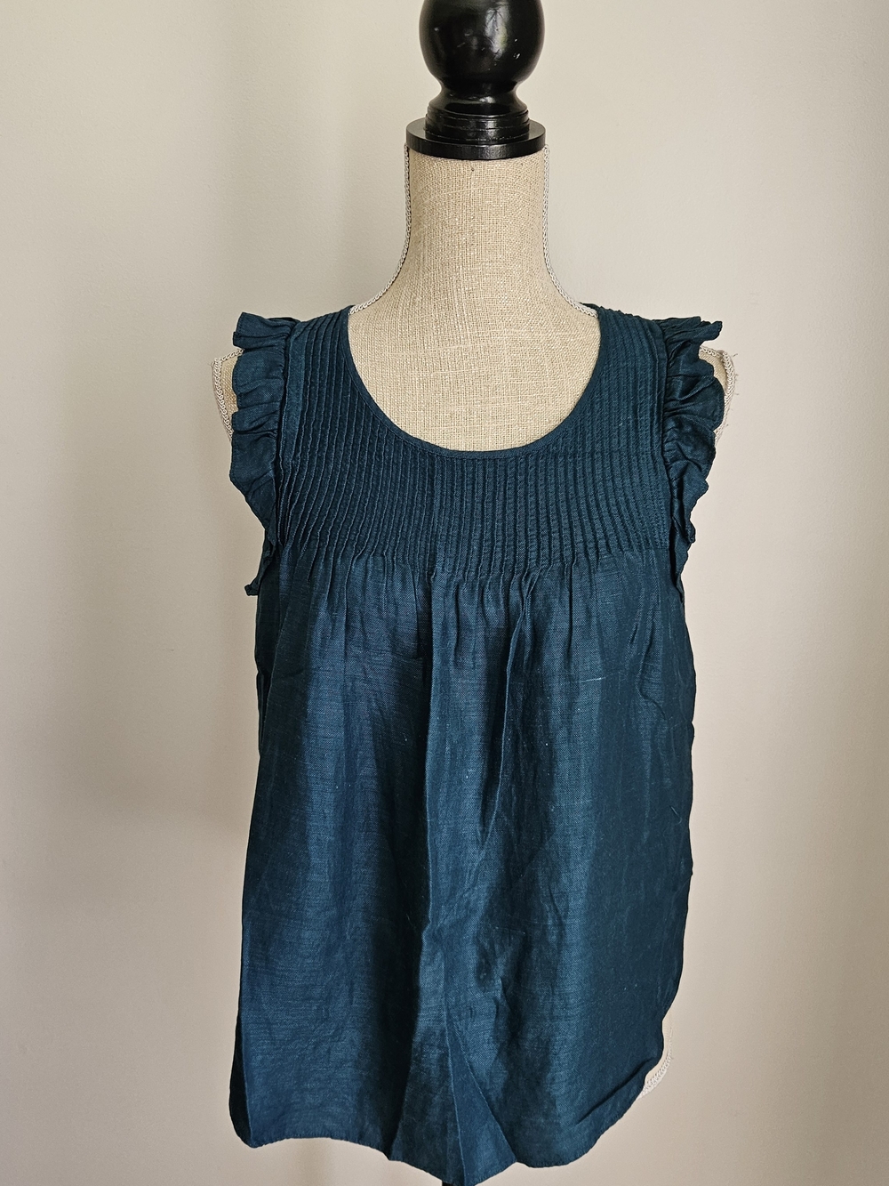Wilfred Teal Ruffled Sleeveless Camisole